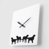 Golden retriever-Hundehaustier-Tiere Quadratische Wanduhr (Winkel)