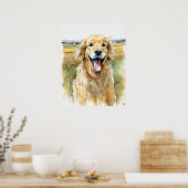 Golden Retriever - Hundekunst drucken Poster (Küche)