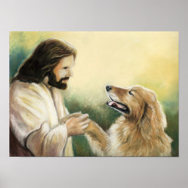 Golden Retriever Hundekunst Printing Poster