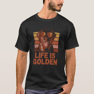 Golden Retriever Hundeleben ist Golden Retro Vinta T-Shirt
