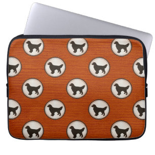 Golden retriever-Hundemedaillon-Emblem-Muster Laptopschutzhülle