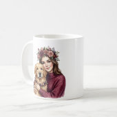 Golden Retriever Hundemutter Tasse (Vorderseite Links)