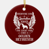 Golden Retriever Hundengitter Keramik Ornament (Vorne)