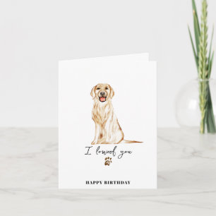 Golden Retriever Hundepfote Welpen Haustiere Gebur Karte