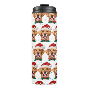 Golden Retriever Hunderasse Weihnachten Thermosbecher