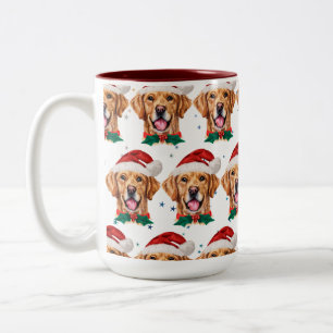 Golden Retriever Hunderasse Weihnachten Zweifarbige Tasse