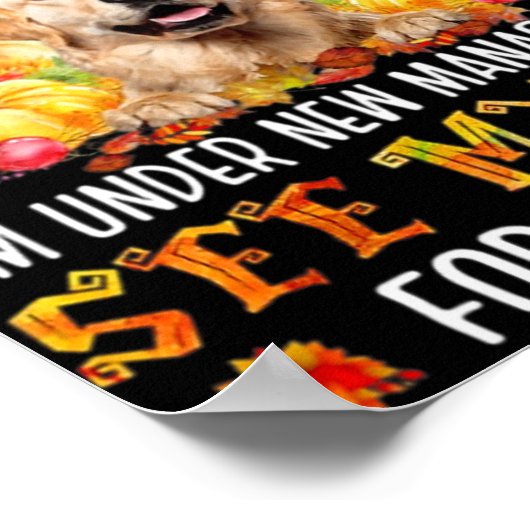 Golden Retriever I Am Not Retired I'm Under New Ma Poster (Ecke)