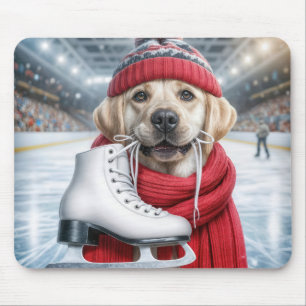 Golden Retriever Ice Hocky Mousepad
