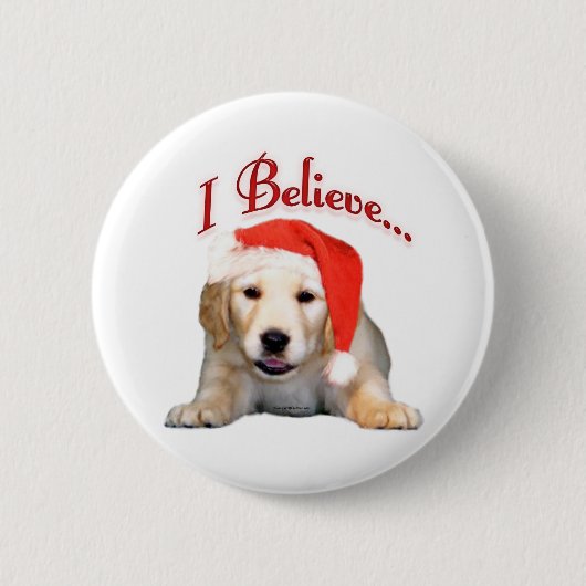 Golden Retriever Ich glaube - Button (Vorderseite)