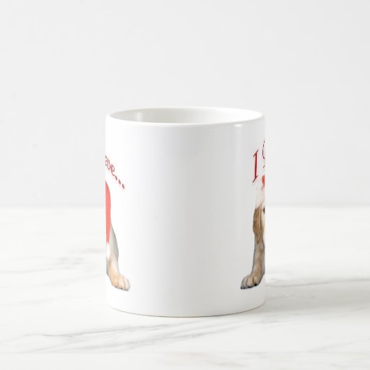 Golden Retriever Ich glaube Kaffeetasse (Mittel)