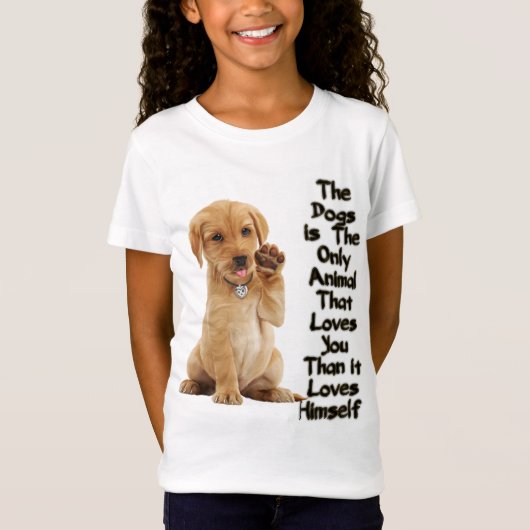 Golden Retriever Illustration Comic T-Shirt (Vorderseite)