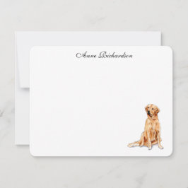 Golden Retriever Illustrationsflache Dankeskarte