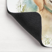 Golden Retriever im Blumenkranz Mousepad (Ecke)