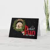 Golden Retriever im Ferienkranz Karte (Vorderseite)