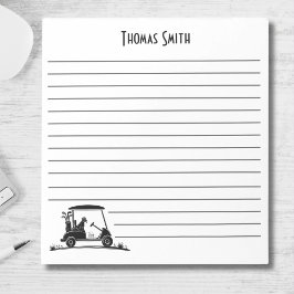 Golden Retriever im Kartenname Notizblock