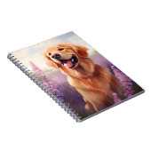 Golden Retriever im Lavendel-Feld Notizblock (Rechte Seite)