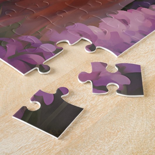 Golden Retriever im Lavendel-Feld Puzzle (Seite)