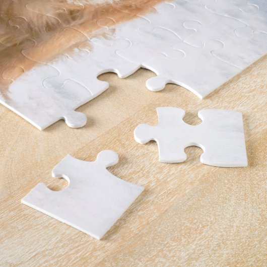 Golden retriever im Schnee Puzzle (Seite)