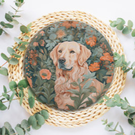 Golden Retriever im Stil von William Morris Pappteller