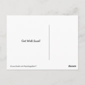 Golden Retriever in Bandages wird bald gut Postkarte (Rückseite)