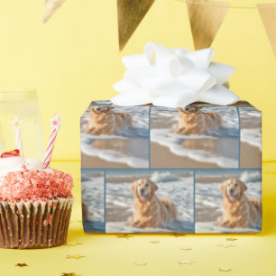 Golden Retriever in Beach Wave Geschenkpapier