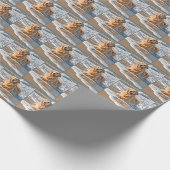 Golden Retriever in Beach Wave Geschenkpapier (Ecke)