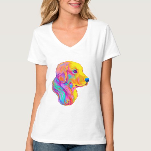 Golden retriever in den Farben T-Shirt (Vorderseite)