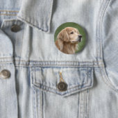 Golden retriever in der Nahaufnahme Button (Beispiel)