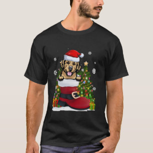Golden Retriever in der ShowWeihnachtsmannmütze We T-Shirt