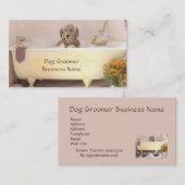 Golden retriever in der visitenkarte (Vorne/Hinten)