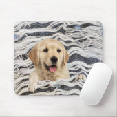 Golden Retriever in Frayed Denim Mousepad (Mit Mouse)