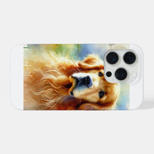 Golden Retriever in Harmony 010924AREF126 - Waterc iPhone Hülle (Rückseite (Horizontal))