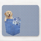 Golden Retriever in Jean Pocket Mousepad (Vorne)