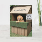 Golden Retriever in Kissing Booth Karte (Vorderseite)