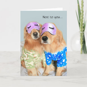 Golden Retriever in Pyjamas Herzlichen Glückwunsch Karte