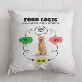 Golden Retriever Individuelle Name Food Logic Flow Kissen