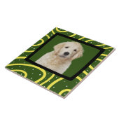 Golden Retriever - individueller Foto-Rahmen Fliese (Seite)