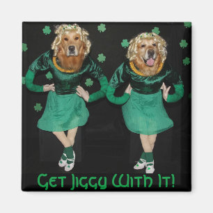 Golden retriever-Iren Stepdancers, das Jiggy Magnet
