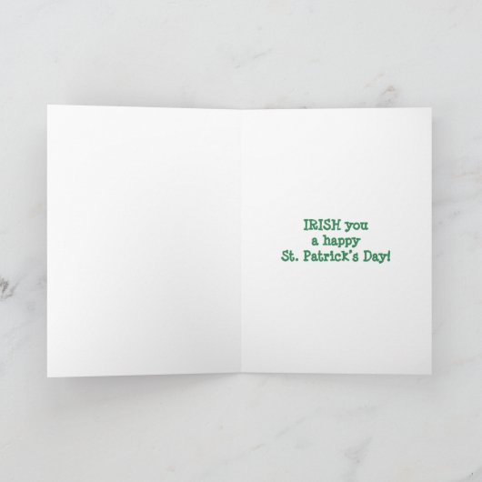 Golden Retriever Irish St Patrick's Day Karte (Innenseite)