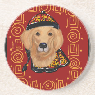 Golden Retriever Jahr des Hundes Getränkeuntersetzer