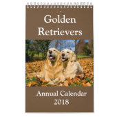 Golden retriever-jährlicher Kalender 2018 (Titelbild)