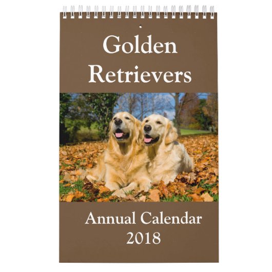 Golden retriever-jährlicher Kalender 2018 (Titelbild)