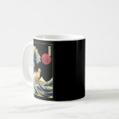 Golden Retriever Japanese Kanagawa Wave Funny Surf Kaffeetasse (Vorderseite Links)