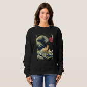 Golden Retriever Japanese Kanagawa Wave  Surf Dog Sweatshirt (Vorne ganz)