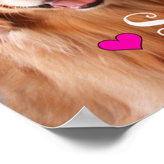 Golden Retriever Jemand Lieben Sie Poster (Ecke)