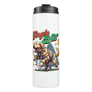 Golden Retriever Jingle Bell Weihnachtsfeiertag Thermosbecher