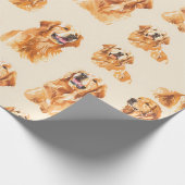 Golden Retriever Joy Wrapping Paper Geschenkpapier (Ecke)