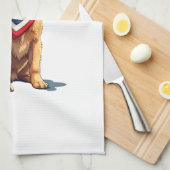 Golden Retriever July 4th Vintage Patriotic Tee 2 Geschirrtuch (Viertel Falte)