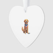 Golden Retriever July 4th Vintage Patriotic Tee 2 Ornament (Vorderseite)