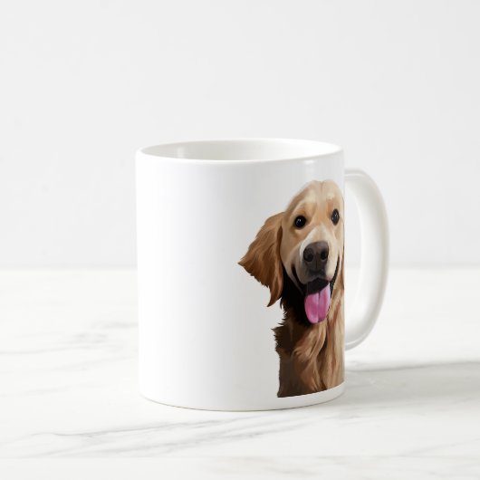 Golden retriever kaffeetasse (VorderseiteRechts)
